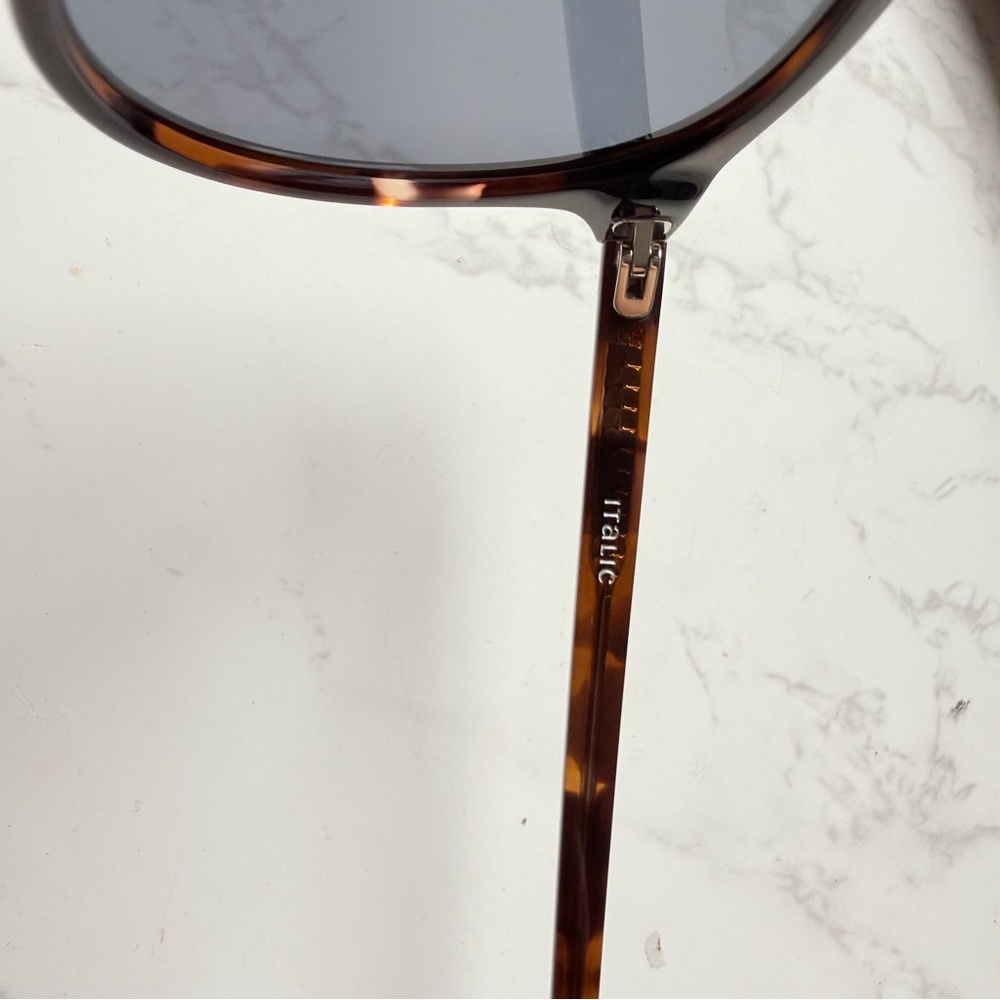 NEW Italic Round Brown Tortoise Sunglasses - Picture 8 of 10